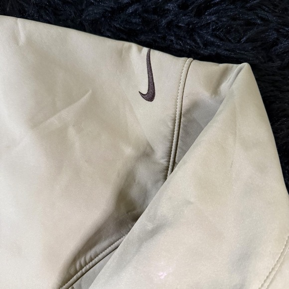 Nike Jacket Mens XL Beige White Fleece Lined Full Zip Zip Pockets Swoosh Outdoor - Picture 4 of 14